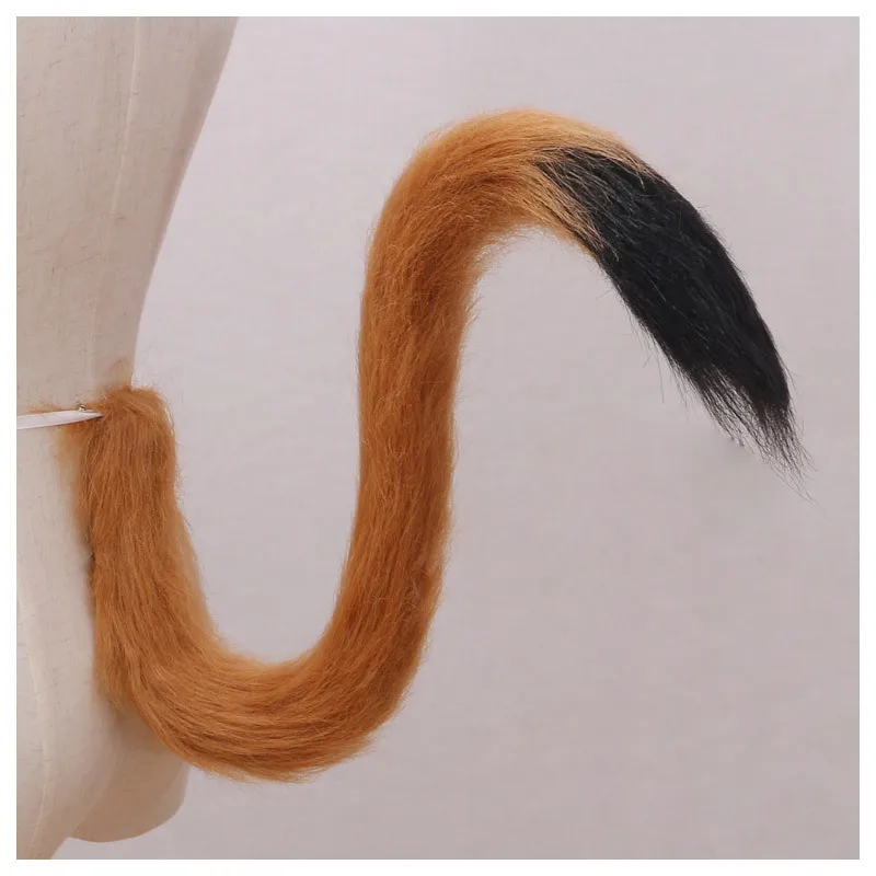 Long Cat Tail Cosplay Adult Kids Anime 75cm Plush Cat Wolf Cosplay Props Animal Ears Bandana Long Tail Halloween Lolita Costume