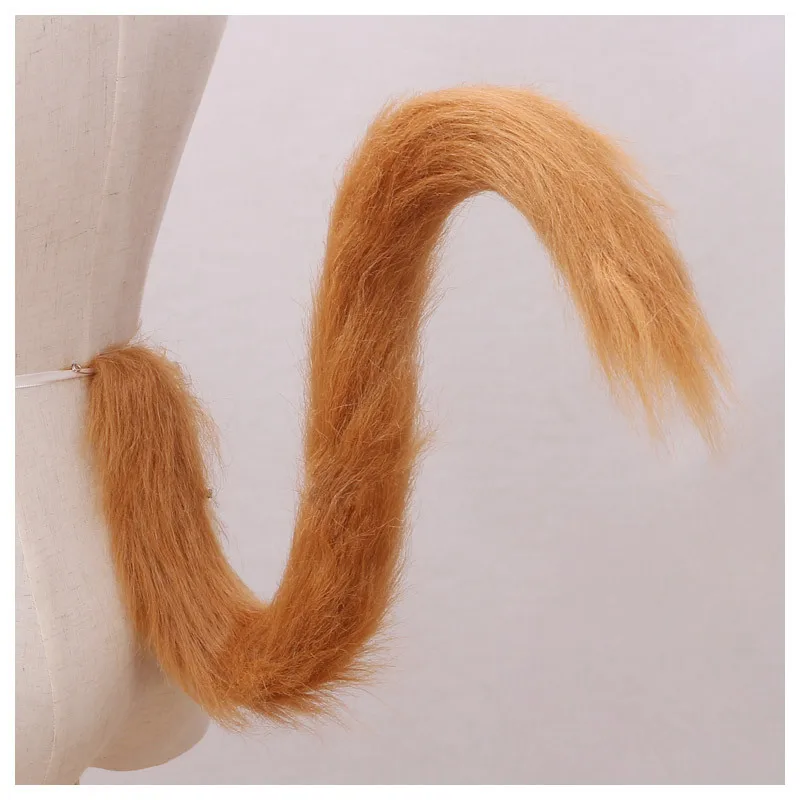 Long Cat Tail Cosplay Adult Kids Anime 75cm Plush Cat Wolf Cosplay Props Animal Ears Bandana Long Tail Halloween Lolita Costume