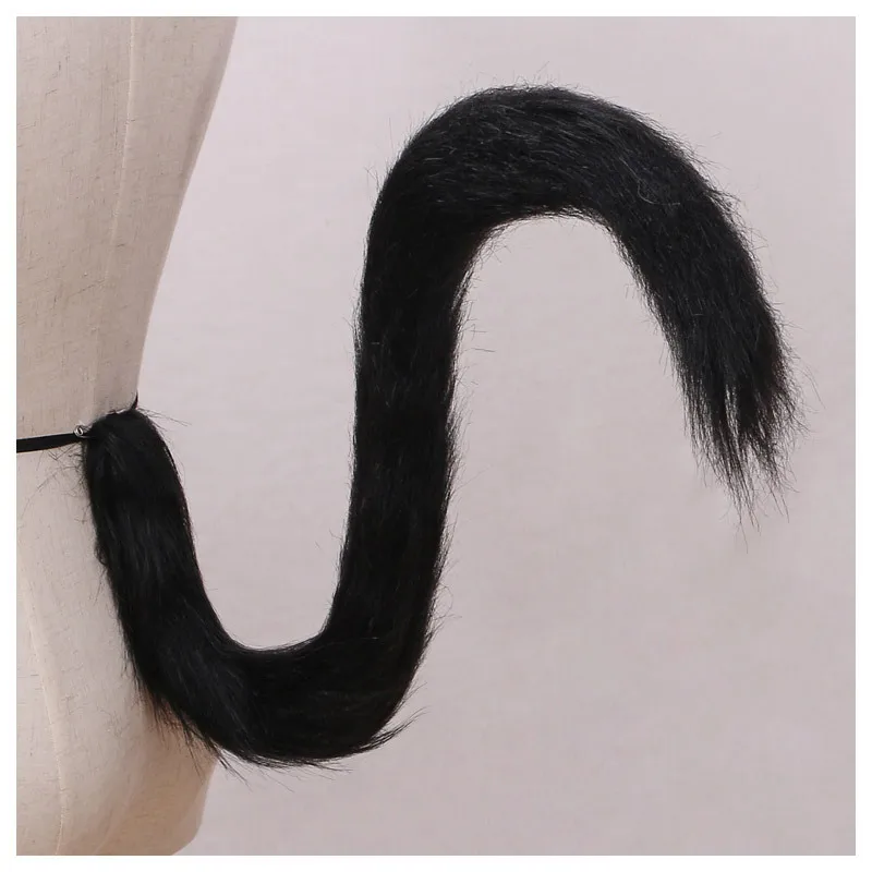 Long Cat Tail Cosplay Adult Kids Anime 75cm Plush Cat Wolf Cosplay Props Animal Ears Bandana Long Tail Halloween Lolita Costume