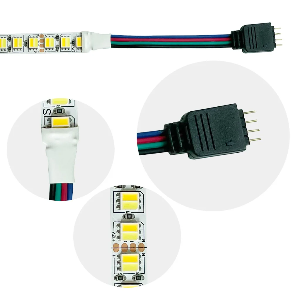 DC12V/24V Dual Color 5050 60/120leds/m White light Warm White CCT Color Temperature Dimmable Decorative 3-Color LED Light Strip