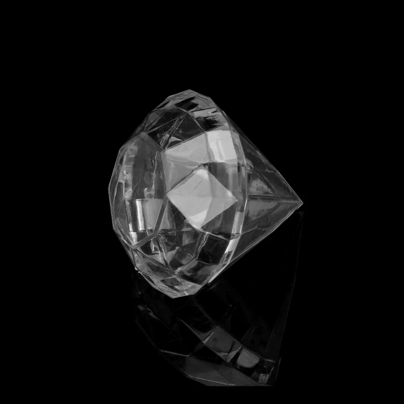 Wedding Party Home Clear Diamond Shape Transparent Plastic Candy Box Favor Decor