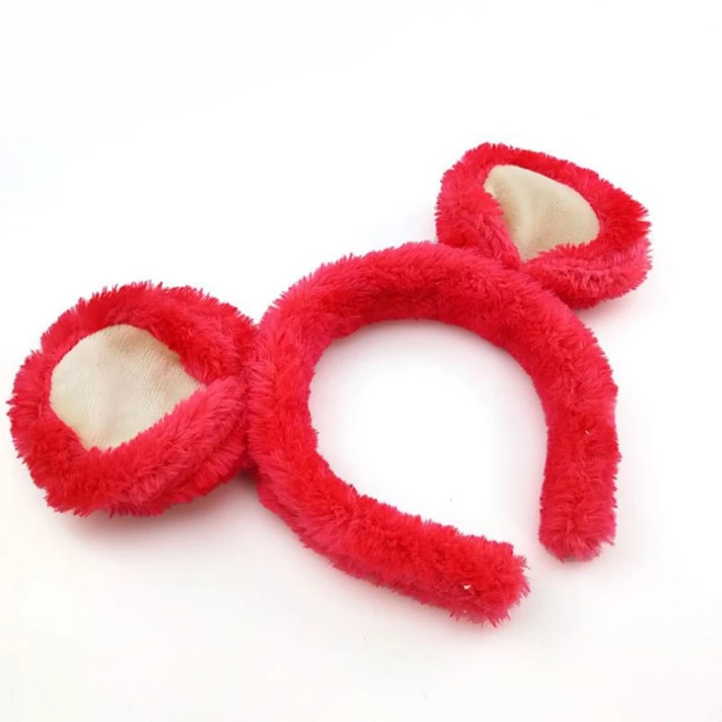 DXAE Soft Bear Ears Headbands Plush Mouse Ears Hair Hoop for Washing Face Cartoon Animal Hairbands Halloween Costume