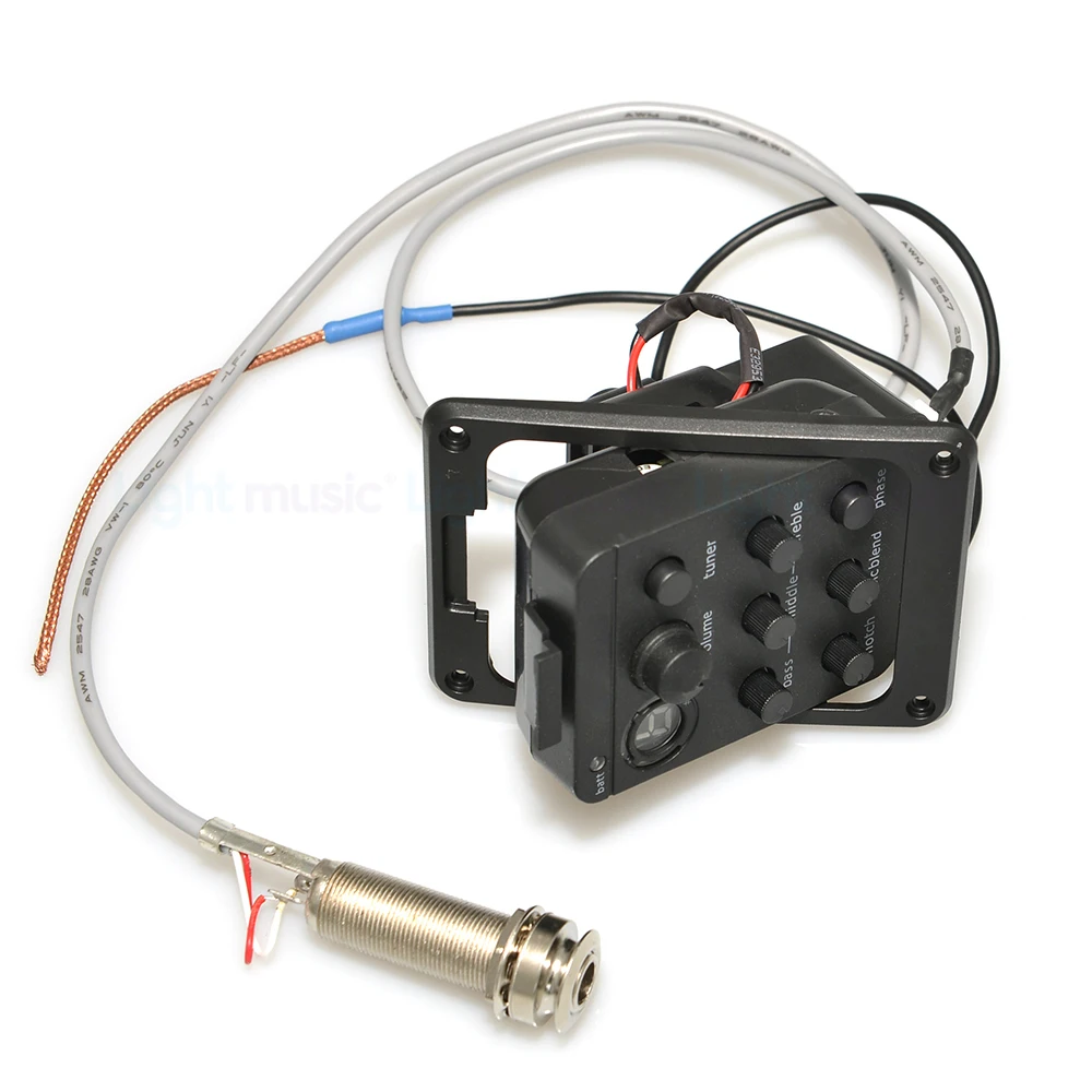 4 Band Acoustic Guitar Pickup Preamp EQ Tuner Piezo Mic Beat For Presys Blend 301