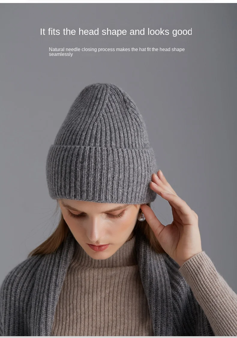 100% Merino Wool New Beanie Winter Women Men Boys Girls Crochet Skullies Hat Solid Color Autumn Knitted Beanies Caps FreeShip