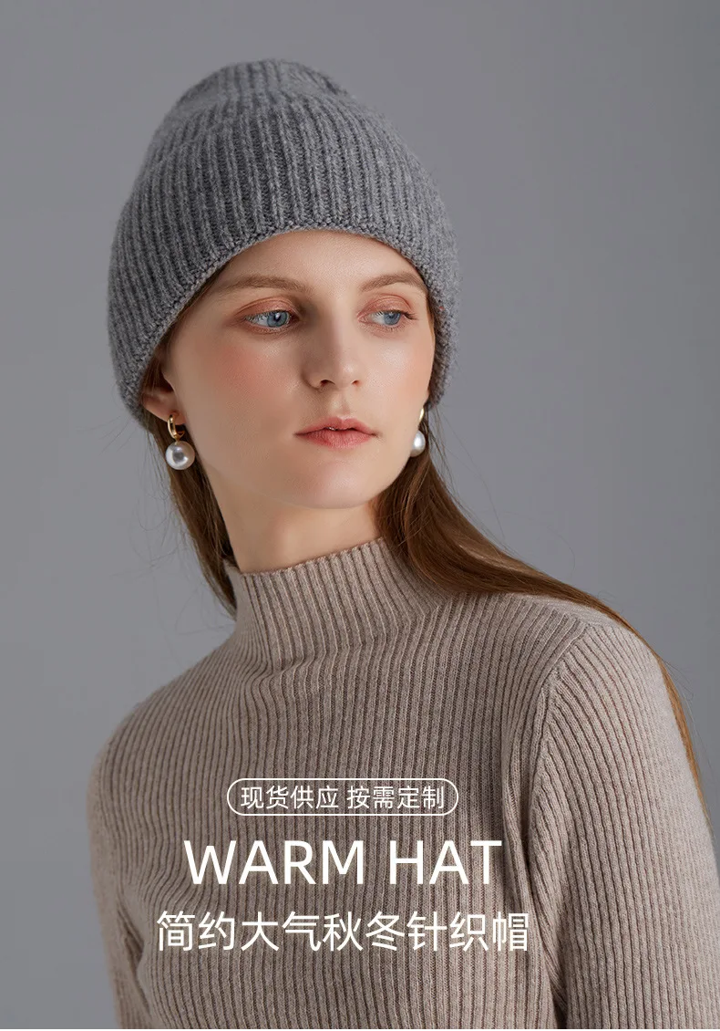 100% Merino Wool New Beanie Winter Women Men Boys Girls Crochet Skullies Hat Solid Color Autumn Knitted Beanies Caps FreeShip