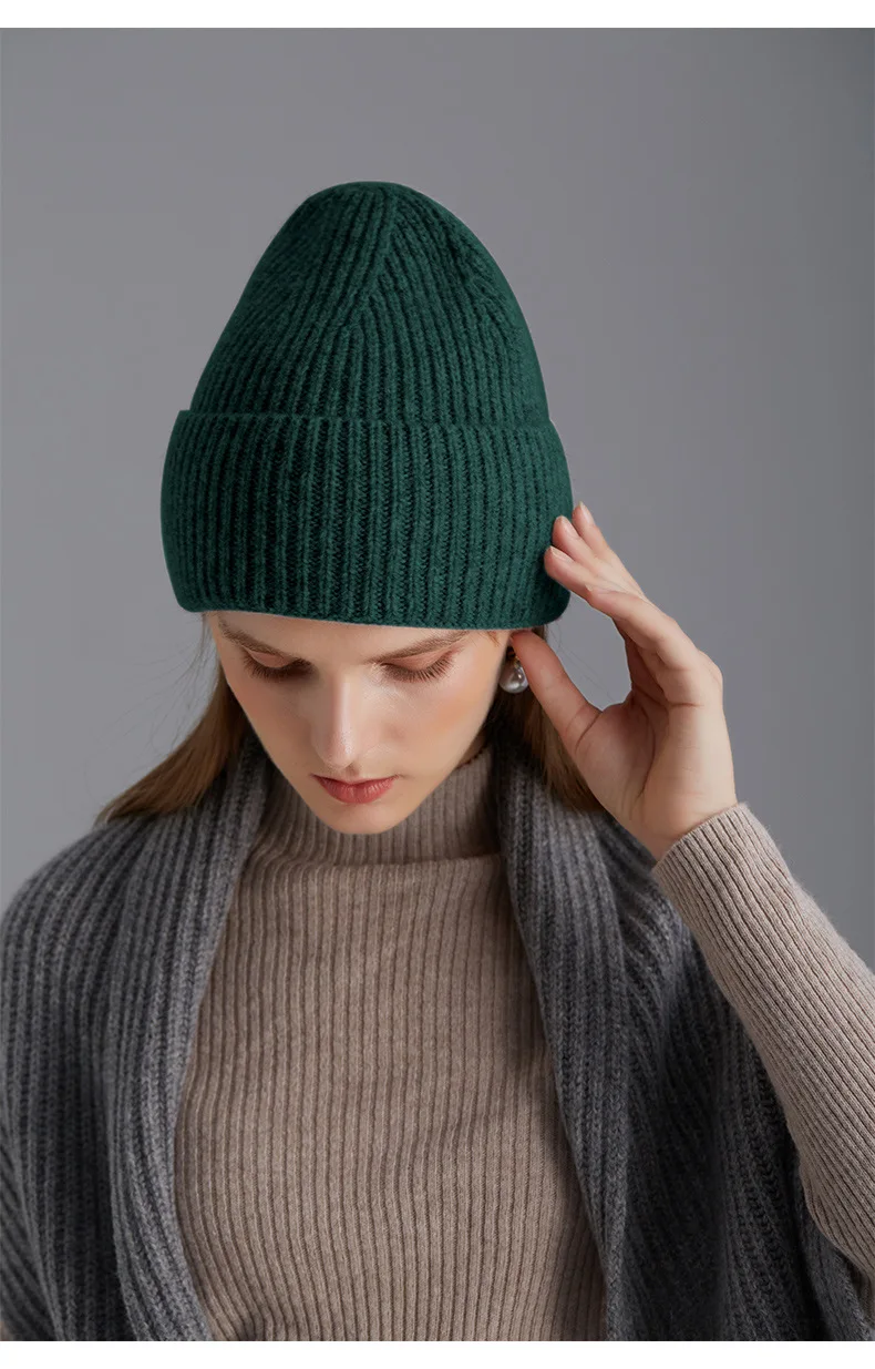 100% Merino Wool New Beanie Winter Women Men Boys Girls Crochet Skullies Hat Solid Color Autumn Knitted Beanies Caps FreeShip
