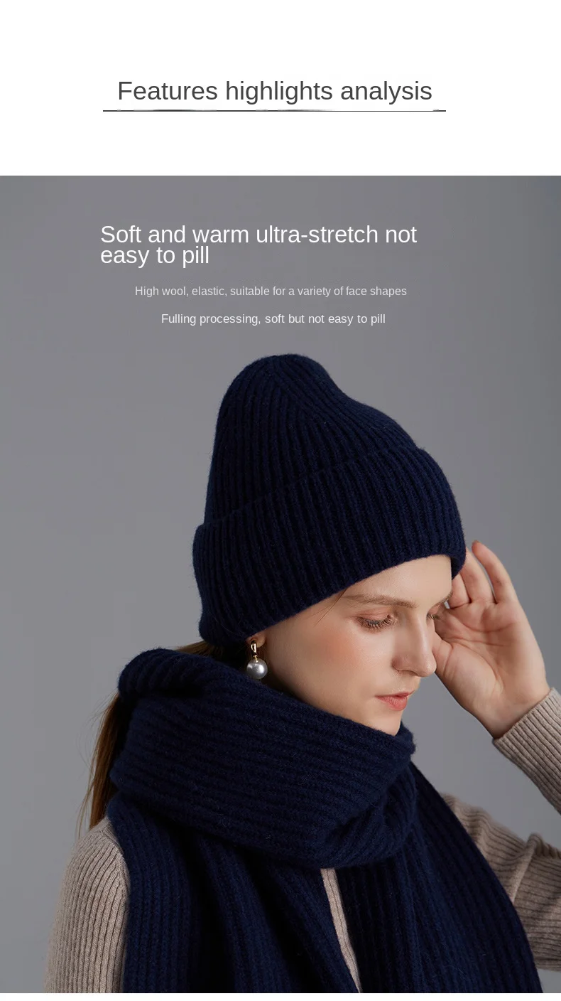 100% Merino Wool New Beanie Winter Women Men Boys Girls Crochet Skullies Hat Solid Color Autumn Knitted Beanies Caps FreeShip