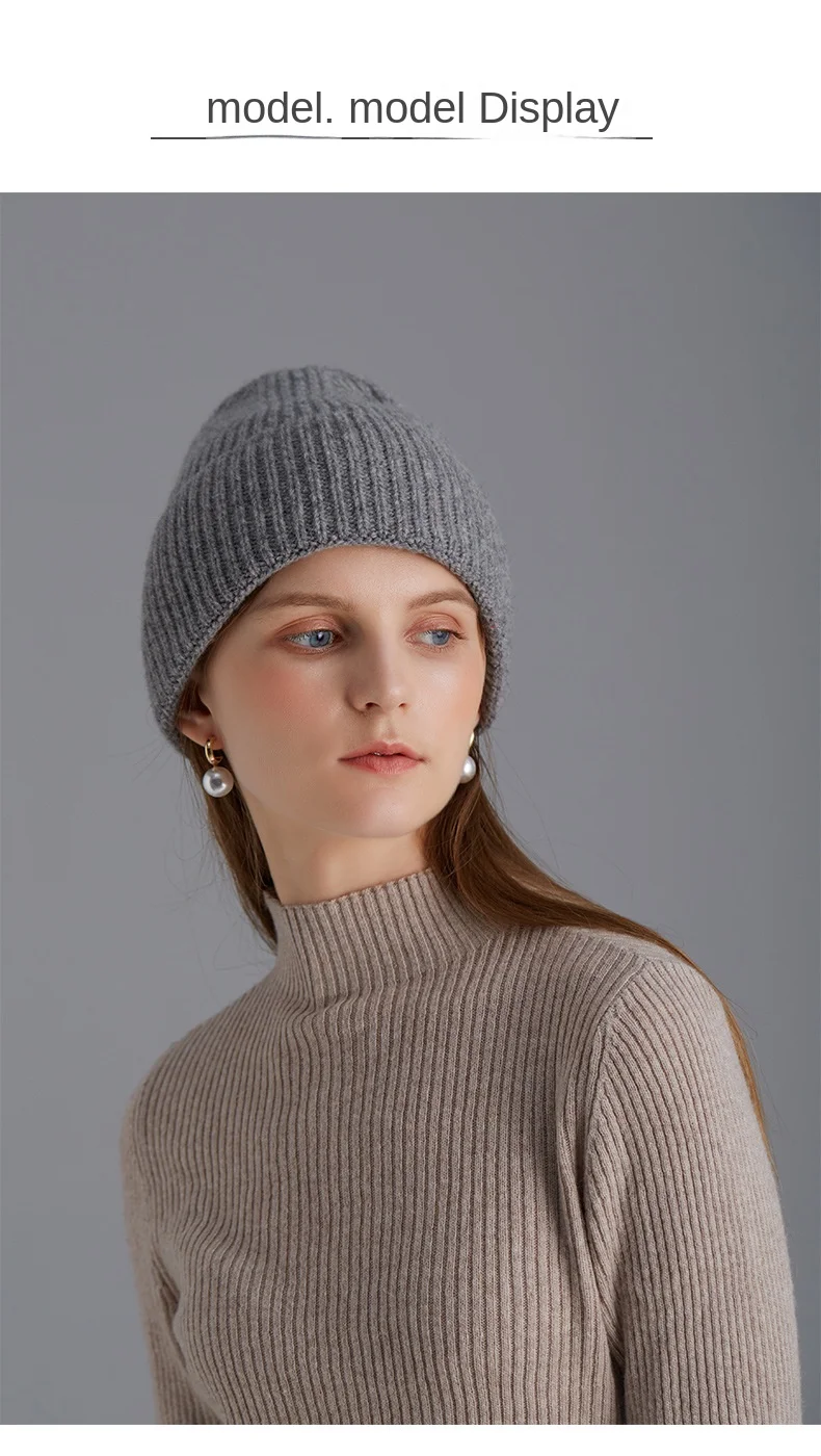 100% Merino Wool New Beanie Winter Women Men Boys Girls Crochet Skullies Hat Solid Color Autumn Knitted Beanies Caps FreeShip