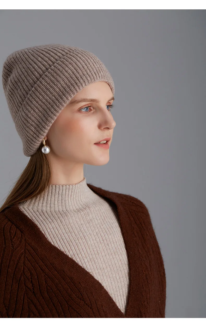 100% Merino Wool New Beanie Winter Women Men Boys Girls Crochet Skullies Hat Solid Color Autumn Knitted Beanies Caps FreeShip