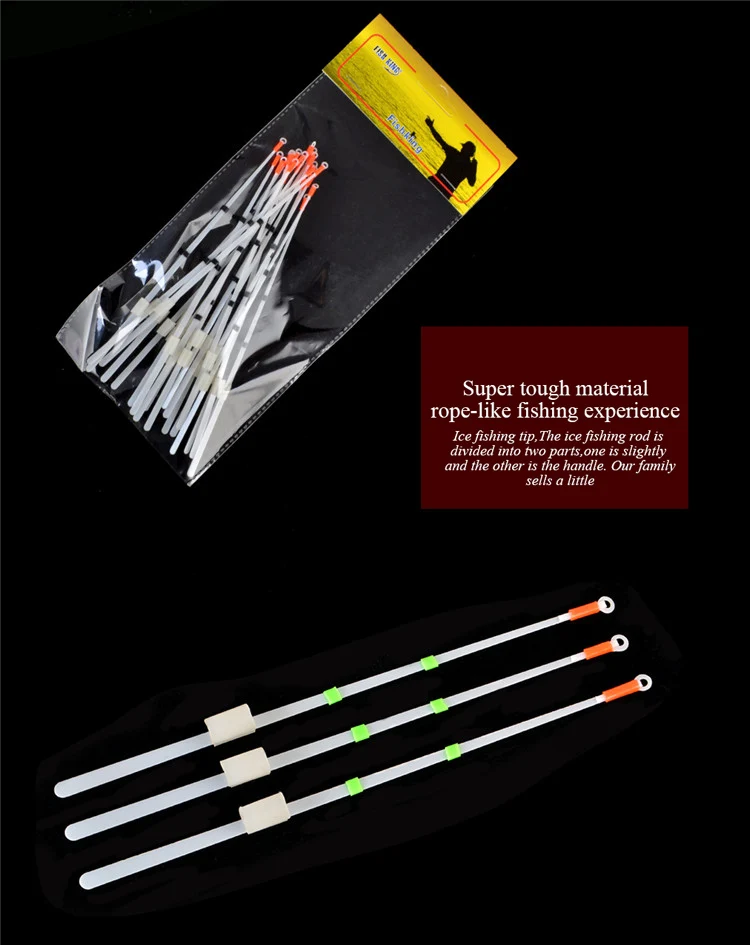 NGB Ice Fishing Rod Top Plastic 5pcs/lot 10cm/12cm/14cm/16cm/18cm Winter Portable Outdoor Fishing For Fishing Tackle