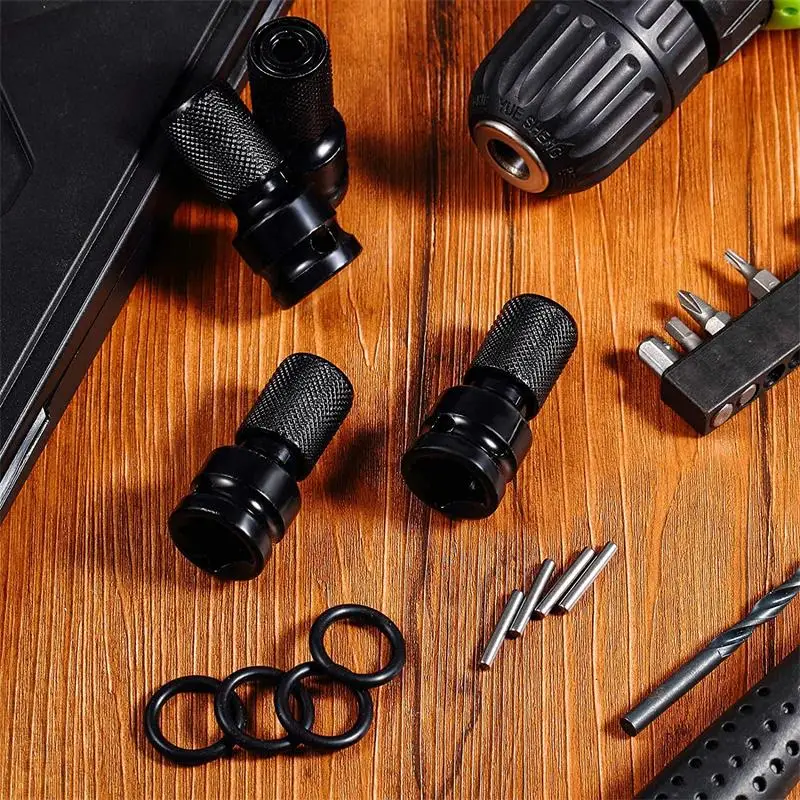 1/2" Square To 1/4" Hex Ratchet Socket Wrench Socket Adapter Spanner Set Drive Converter Universal Adaptive Impact Tool