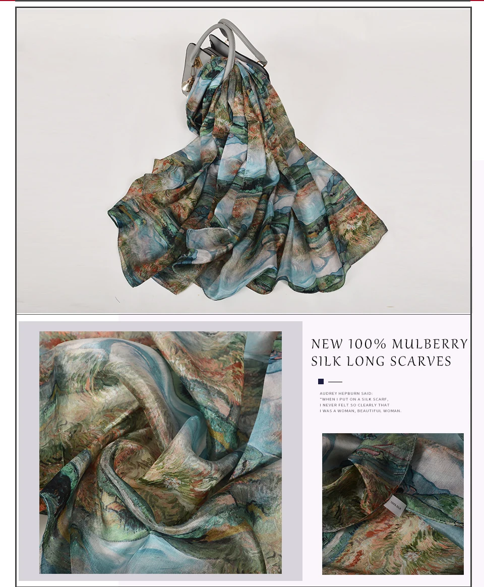 BYSIFA| White 100% Mulberry Silk Scarf Shawl Women New Floral Design Summer Long Beach Shawl Luxury Ladies Neck Scarves Hijabs