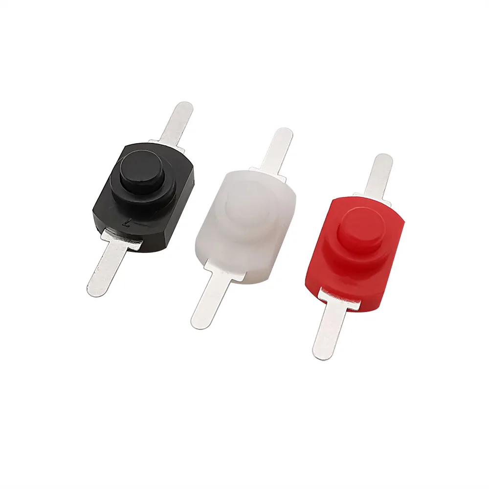 5-50Pcs DC 30V 1A 1208YD Mini Push Button Switch Electric Torch Flashlight Self Lock Switch Latching On Off Switch Micro Switch