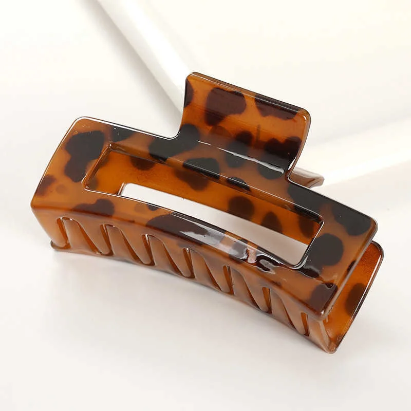 Korean Women Girls Acrylic Hair Claws Hair Clips Headwear Large Size Hairpins Crab Barrette Fashion Ornament Hair Accessories