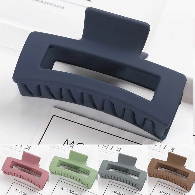 Korean Women Girls Acrylic Hair Claws Hair Clips Headwear Large Size Hairpins Crab Barrette Fashion Ornament Hair Accessories