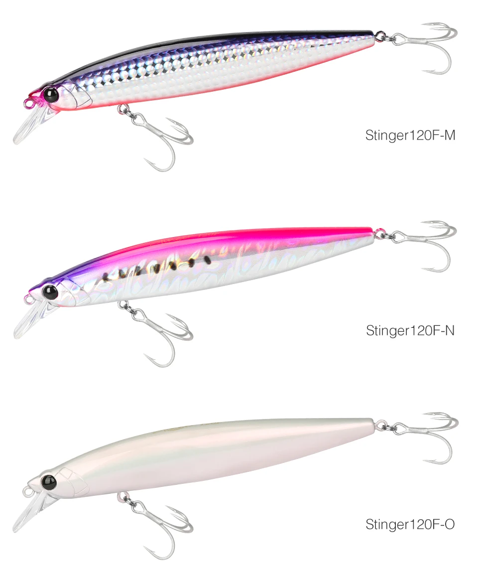 TSURINOYA Hot Sale Floating Minnow Fishing Lure STINGER 120F 120mm 19g Ultra-long Casting Saltwater Hard Baits
