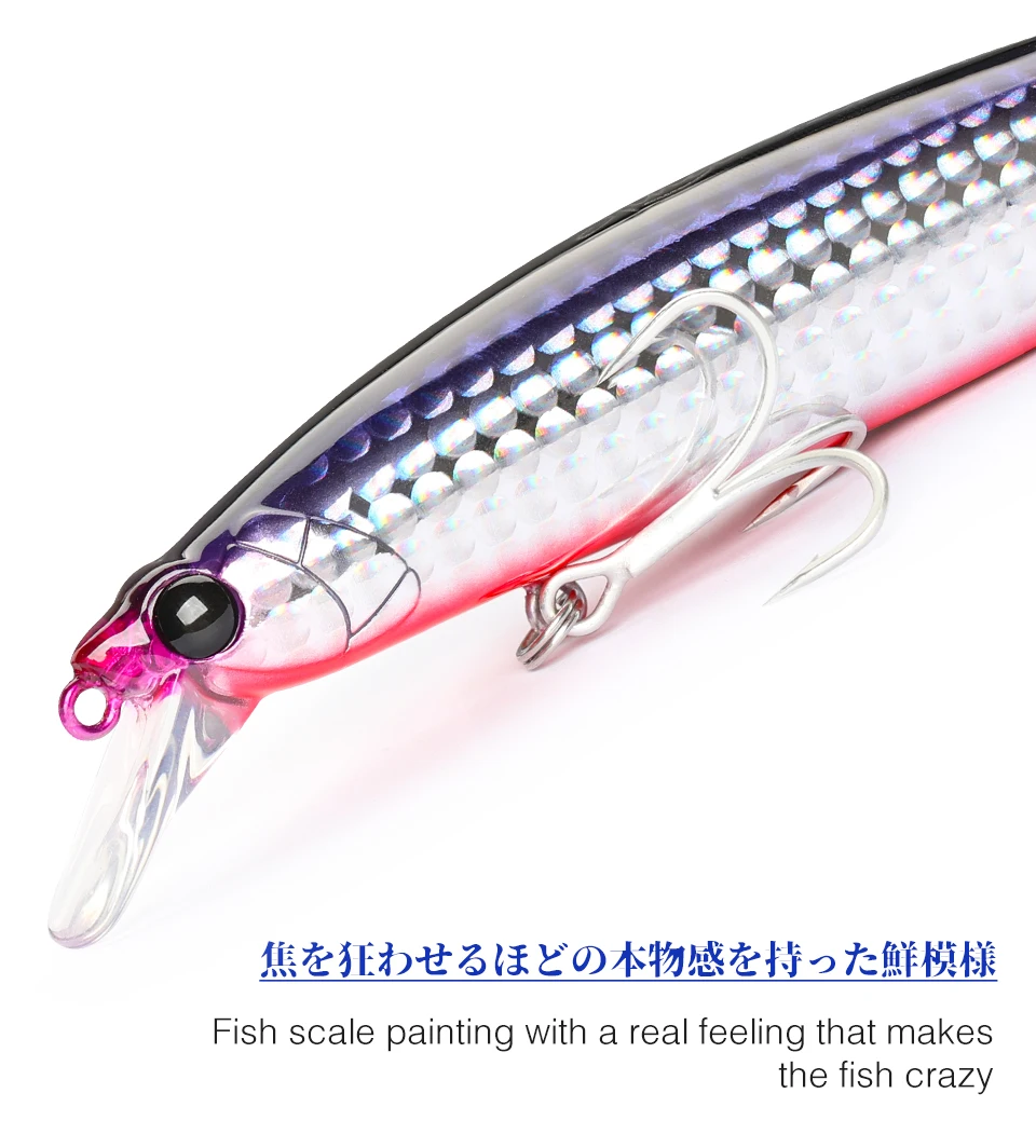TSURINOYA Hot Sale Floating Minnow Fishing Lure STINGER 120F 120mm 19g Ultra-long Casting Saltwater Hard Baits