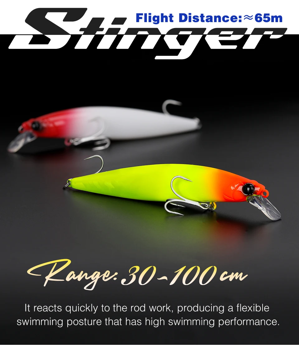 TSURINOYA Hot Sale Floating Minnow Fishing Lure STINGER 120F 120mm 19g Ultra-long Casting Saltwater Hard Baits