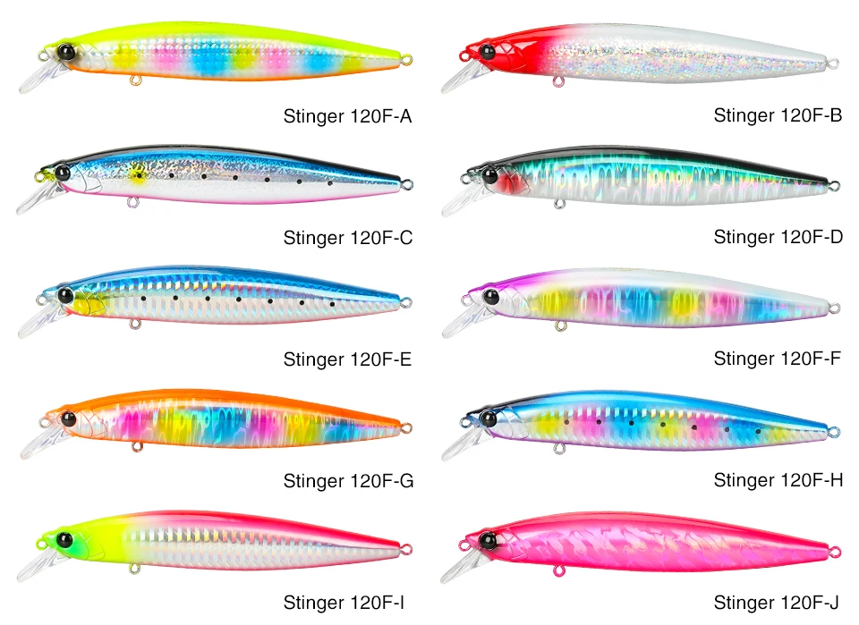 TSURINOYA Hot Sale Floating Minnow Fishing Lure STINGER 120F 120mm 19g Ultra-long Casting Saltwater Hard Baits