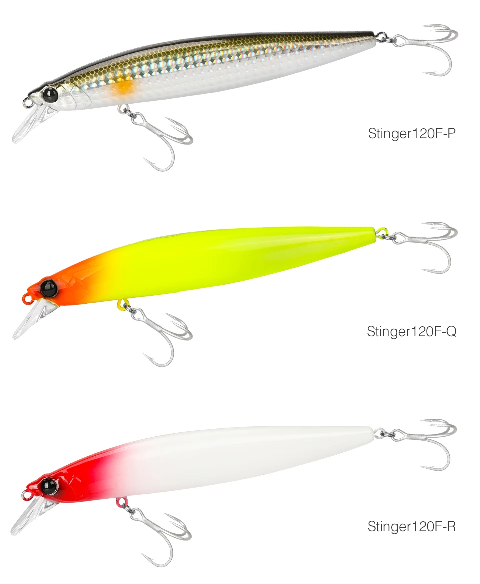 TSURINOYA Hot Sale Floating Minnow Fishing Lure STINGER 120F 120mm 19g Ultra-long Casting Saltwater Hard Baits