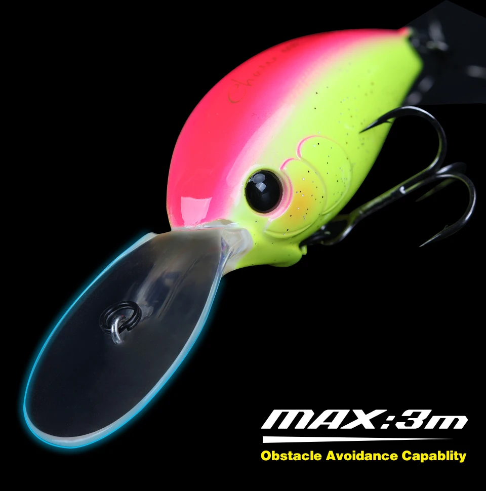 TSURINOYA 60F Crankbait Fishing Lure 60mm 16.6g CHASER 0-3m Long Casting Floating Artificial Hard Bait Bass Pike Ajing Crank