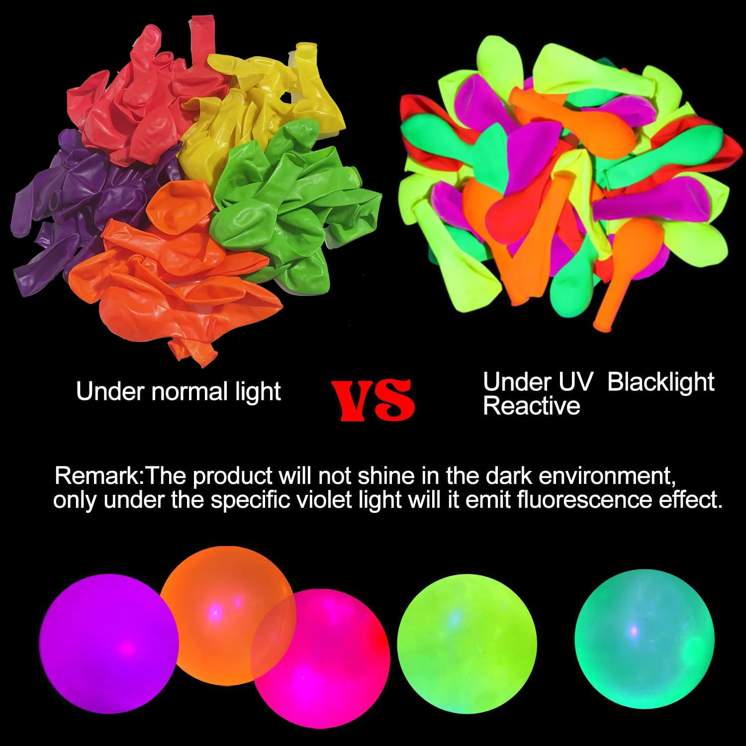 1Set Neon Balloons Neon Glow UV Glow Balloons Garland Arch Kit Fluorescent Globos Blacklight Birthday Party Decor Baby Shower