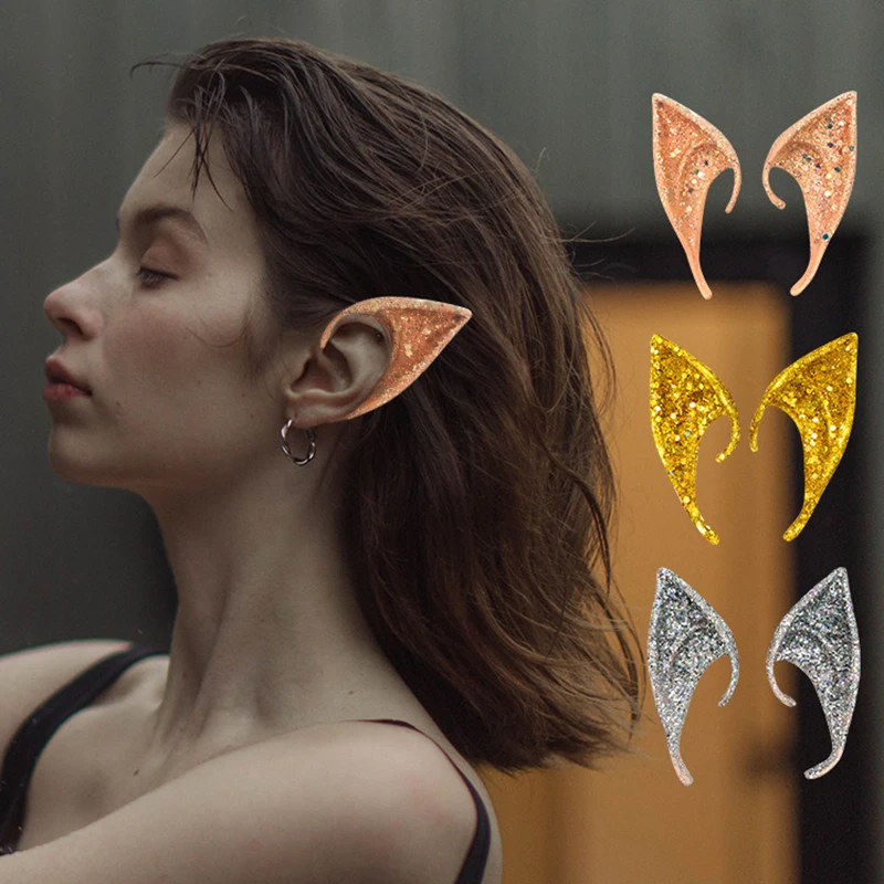 Cosplay Avatar Ears Colorful Shiny Movie Avatar 2 the Way of Water Cosplay Accessories Elven Ears