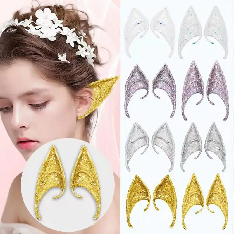 Cosplay Avatar Ears Colorful Shiny Movie Avatar 2 the Way of Water Cosplay Accessories Elven Ears