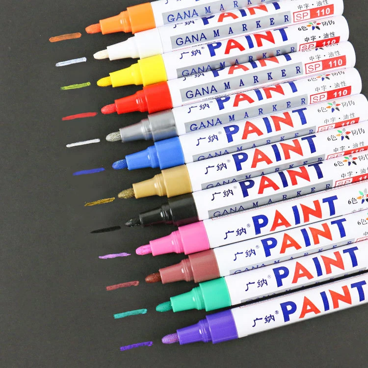 12 Colors Permanent Paint Marker Pen for CD Car Motorcycle Tyre Waterproof 3.0mm 1 Piece