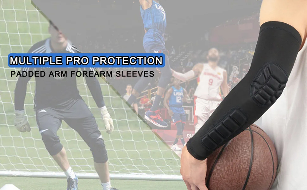 1PCS Arm Sleeves, Youth Adult Basketball Shooter Sleeves,Elbow Forearm Crashproof Pads for Football Basketball Volleyball Soccer