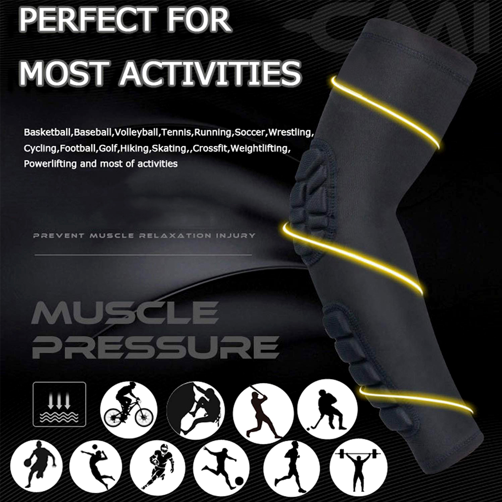 1PCS Arm Sleeves, Youth Adult Basketball Shooter Sleeves,Elbow Forearm Crashproof Pads for Football Basketball Volleyball Soccer