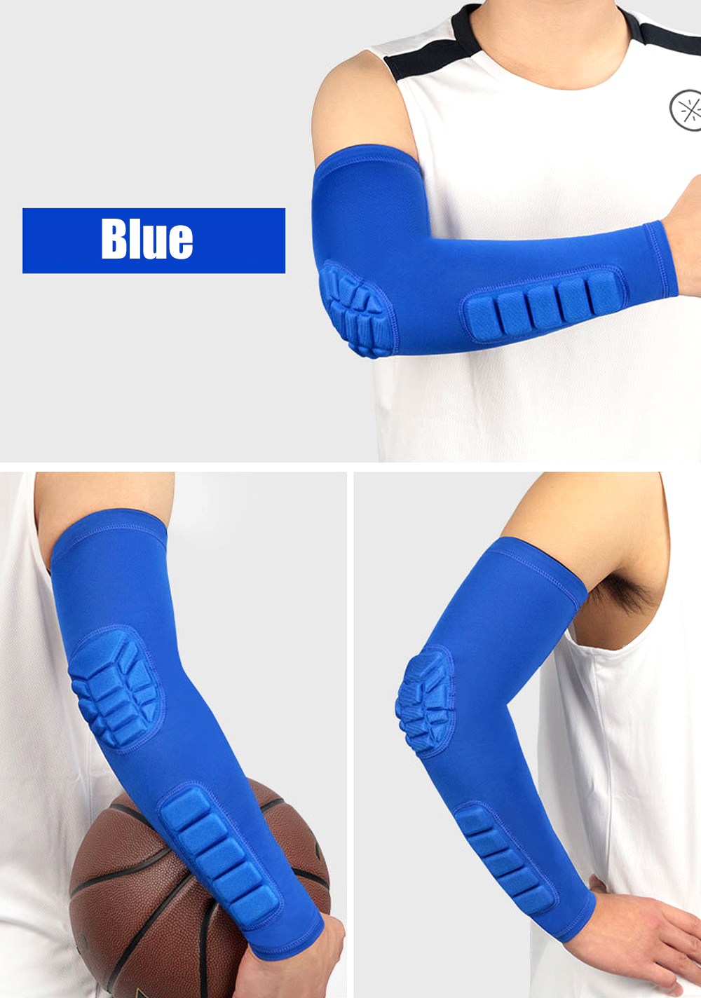 1PCS Arm Sleeves, Youth Adult Basketball Shooter Sleeves,Elbow Forearm Crashproof Pads for Football Basketball Volleyball Soccer