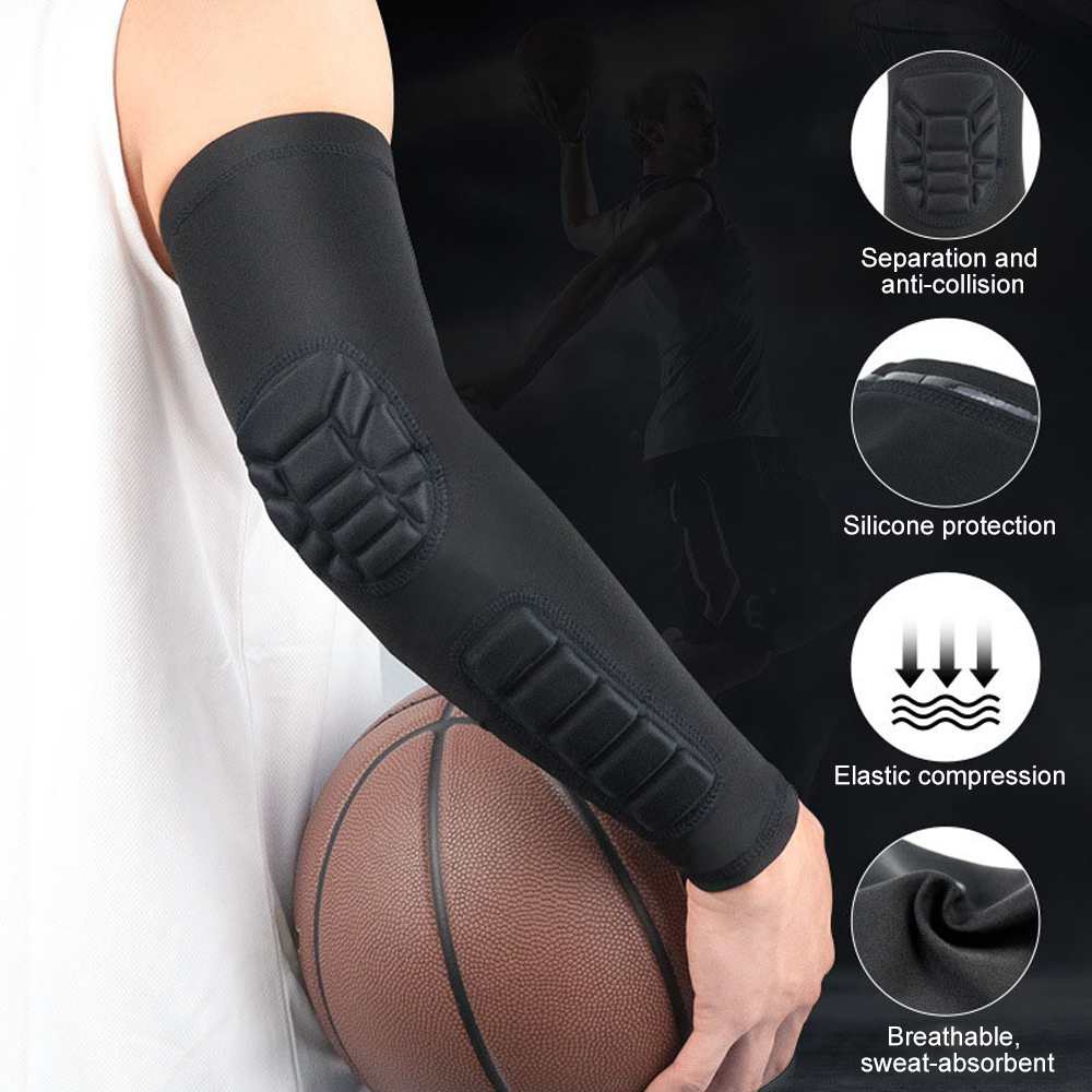 1PCS Arm Sleeves, Youth Adult Basketball Shooter Sleeves,Elbow Forearm Crashproof Pads for Football Basketball Volleyball Soccer