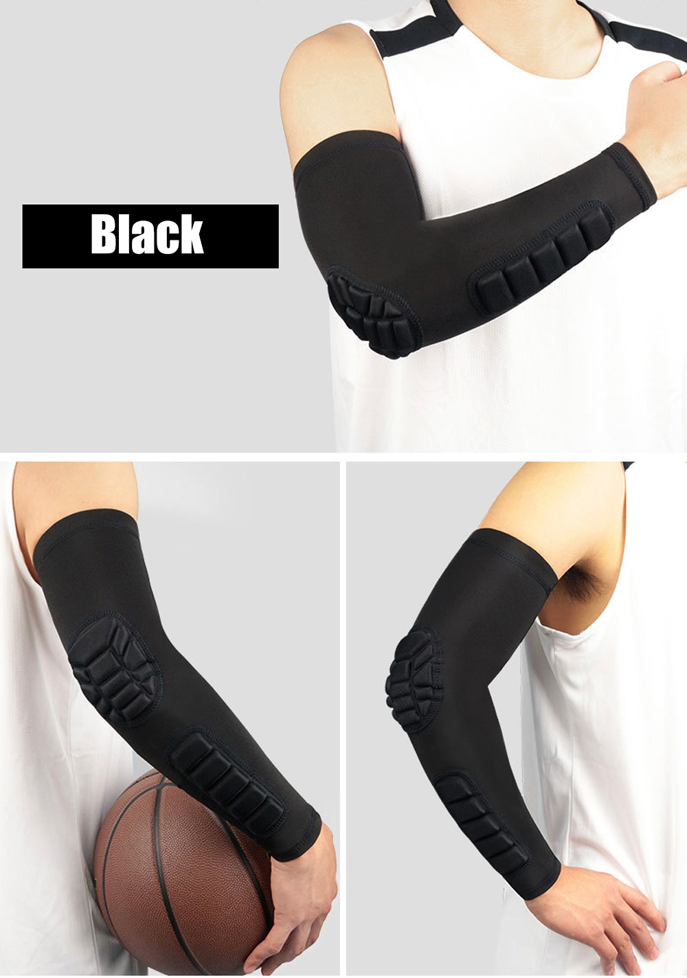 1PCS Arm Sleeves, Youth Adult Basketball Shooter Sleeves,Elbow Forearm Crashproof Pads for Football Basketball Volleyball Soccer