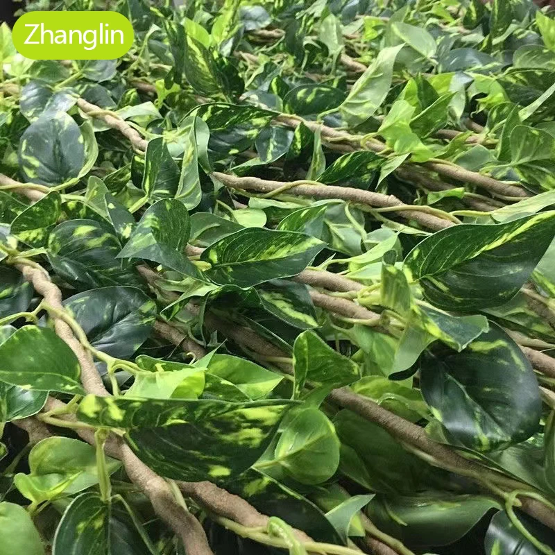 Artificial Plants Vine Green Leaf Withered Vine Wall Hanging Decorative Vine Home Indoor Room Bedroom Outdoor Balcony Garden Ivy