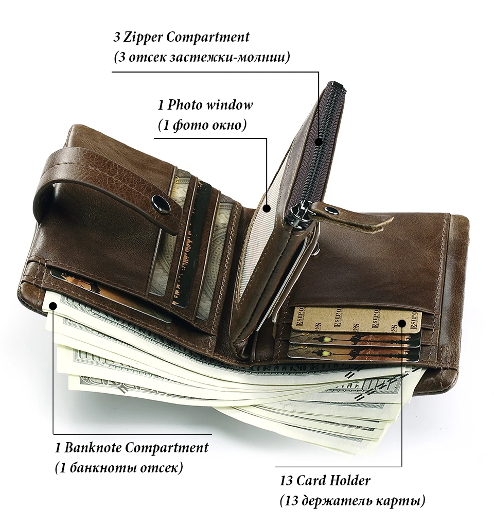 Genuine Leather Women Wallet for Coin and Card High Quality Small Female Clutch Handy Purse Fashion Ladies Walet Luxury Brand