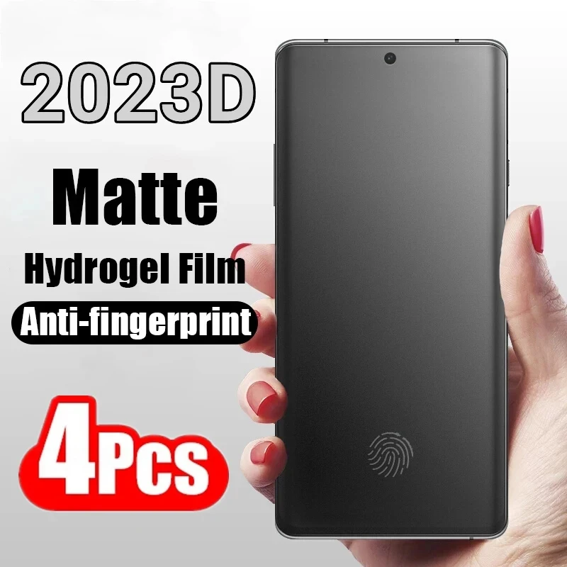 4PCS Matte Hydrogel Film for Samsung S20 S21 S22 S23 Ultra FE S24 S10 S9 Plus Screen Protector for Galaxy Note 20Ultra 9 10 Plus