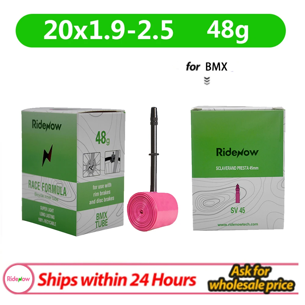 RideNow TPU Bike Inner Tube 20 inch 425 BMX Bicycle Tire 45mm Presta Valve MTB Bike Tyre 20"x 1.9 2.0 2.1 2.2 2.3 2.4 2.5