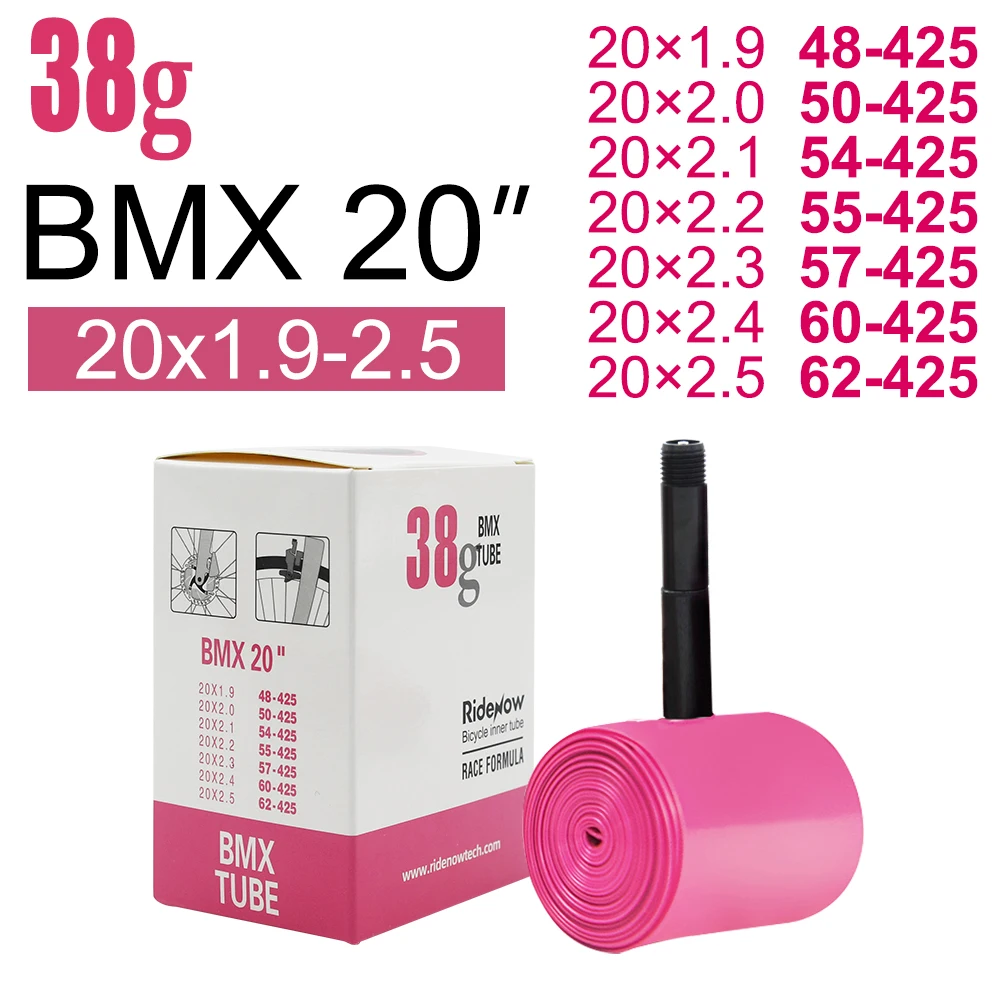 RideNow TPU Bike Inner Tube 20 inch 425 BMX Bicycle Tire 45mm Presta Valve MTB Bike Tyre 20"x 1.9 2.0 2.1 2.2 2.3 2.4 2.5