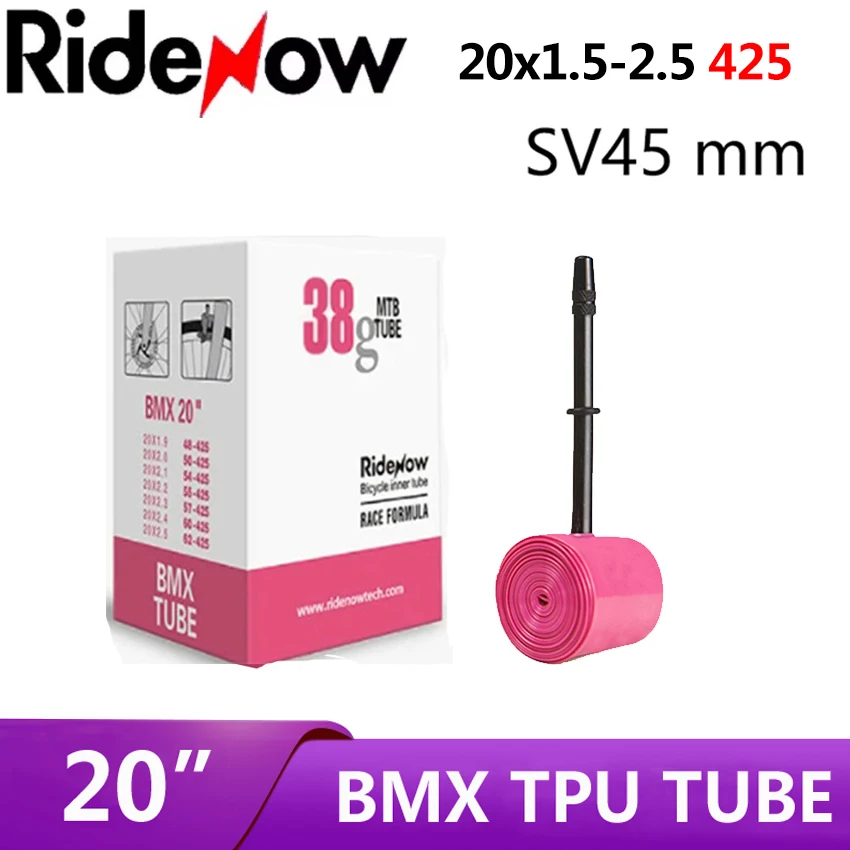 RideNow TPU Bike Inner Tube 20 inch 425 BMX Bicycle Tire 45mm Presta Valve MTB Bike Tyre 20"x 1.9 2.0 2.1 2.2 2.3 2.4 2.5