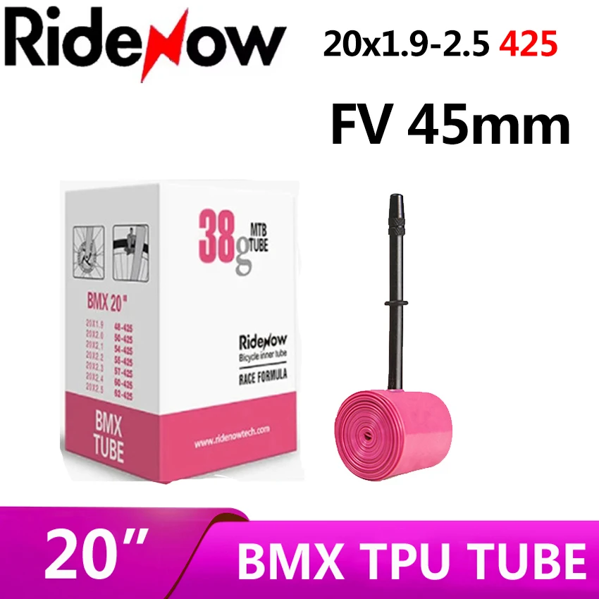 RideNow TPU Bike Inner Tube 20 inch 425 BMX Bicycle Tire 45mm Presta Valve MTB Bike Tyre 20"x 1.9 2.0 2.1 2.2 2.3 2.4 2.5
