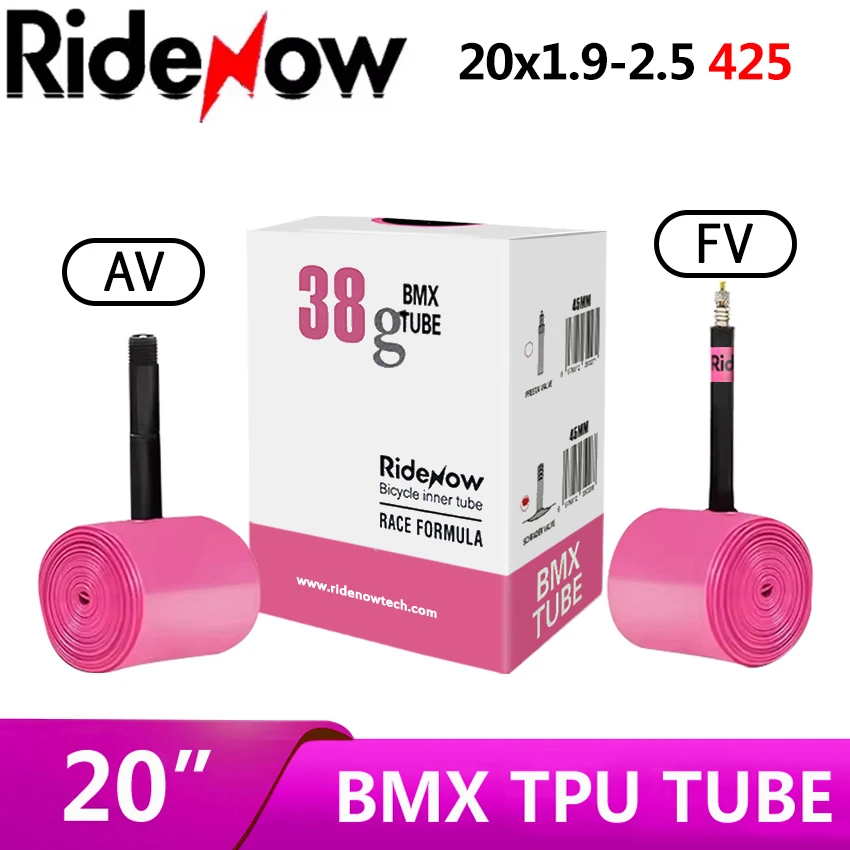 RideNow TPU Bike Inner Tube 20 inch 425 BMX Bicycle Tire 45mm Presta Valve MTB Bike Tyre 20"x 1.9 2.0 2.1 2.2 2.3 2.4 2.5