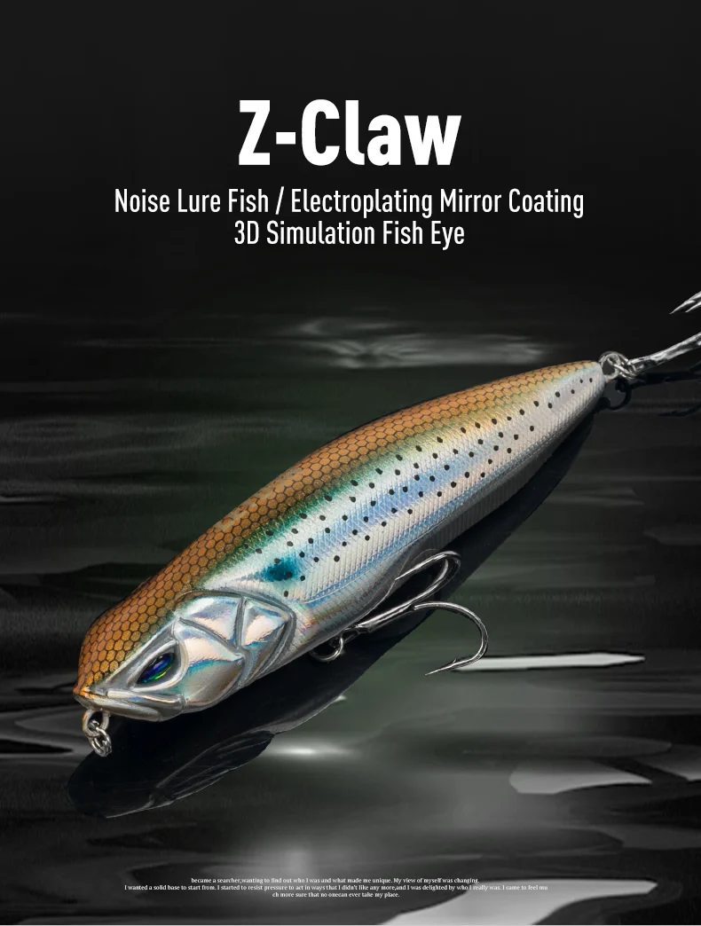 LEYDUN Z-Claw Floating Pencil Fishing Lures 86mm 100mm 120mm Topwater Hard Baits Surface Stickbait Good Action Bass Wobblers