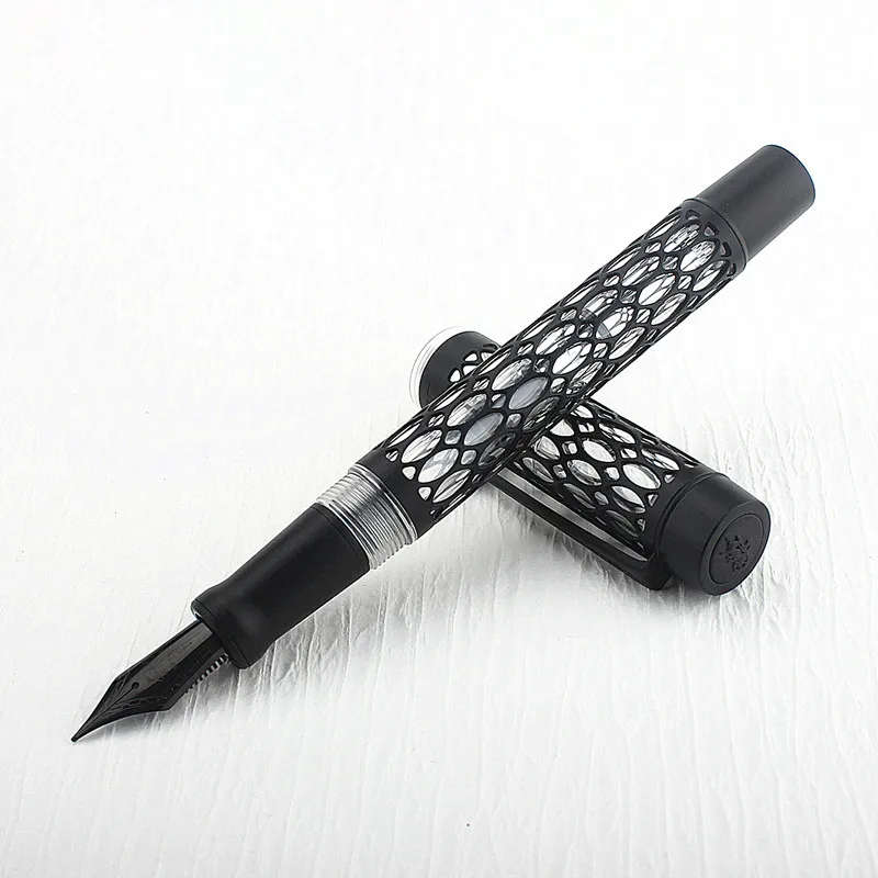 Jinhao 100 Vacuum Filling Fountain Pen Transparent Acrylic Skeleton Hollow Carved EF/F/M Writing Gift Pen