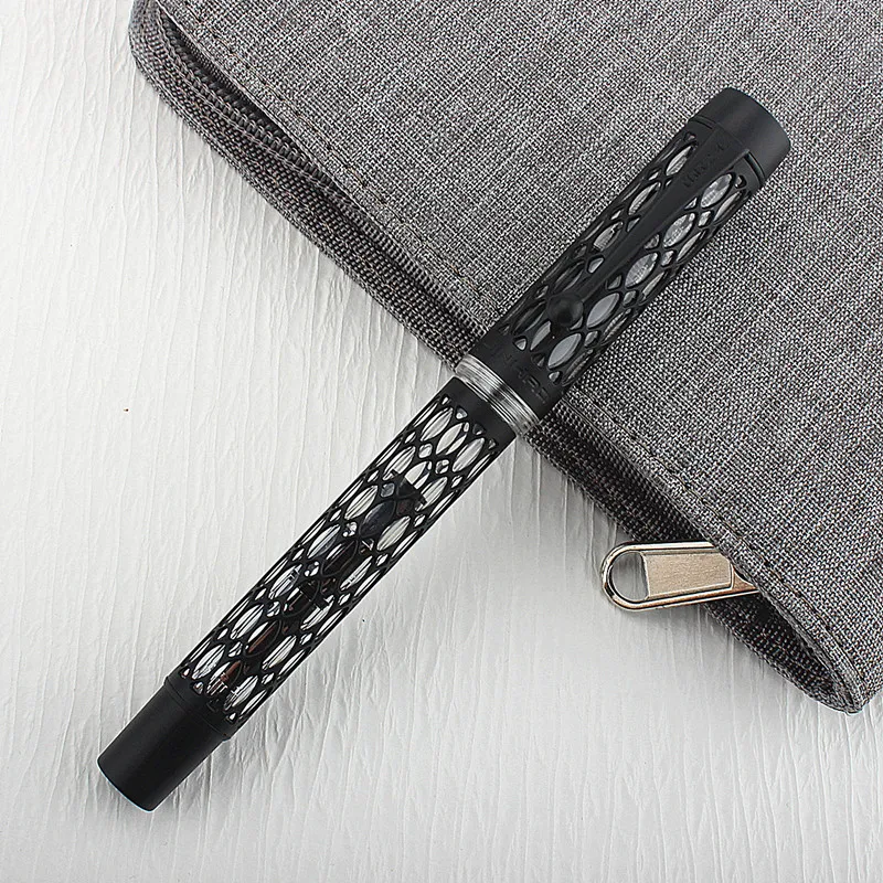Jinhao 100 Vacuum Filling Fountain Pen Transparent Acrylic Skeleton Hollow Carved EF/F/M Writing Gift Pen
