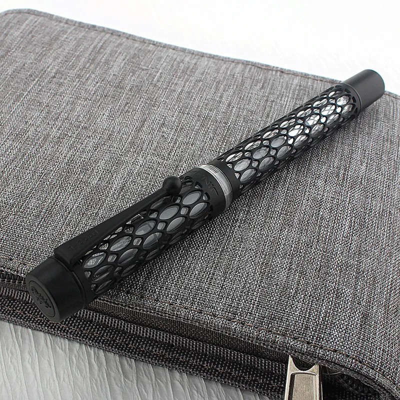 Jinhao 100 Vacuum Filling Fountain Pen Transparent Acrylic Skeleton Hollow Carved EF/F/M Writing Gift Pen