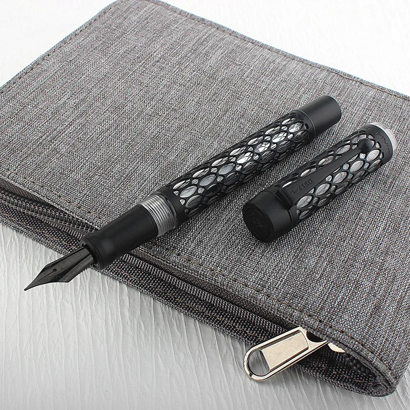 Jinhao 100 Vacuum Filling Fountain Pen Transparent Acrylic Skeleton Hollow Carved EF/F/M Writing Gift Pen