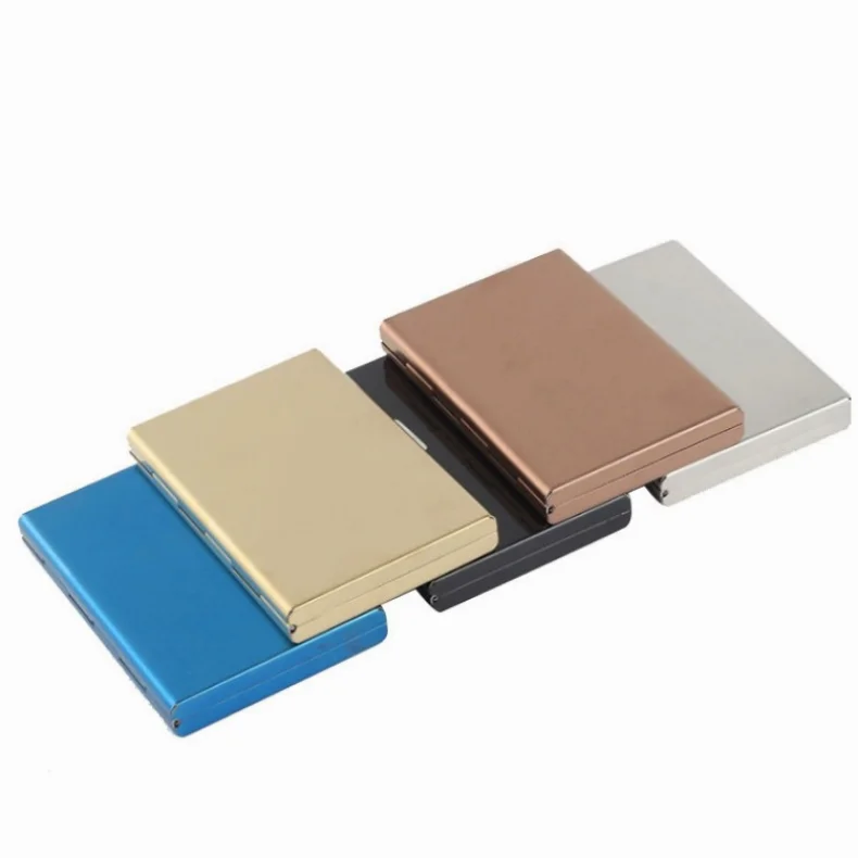 Rfid Credit Card Holder Men Minimalist Wallet Aluminium Bank Cardholder Case with Money Clip Designer Porte Carte