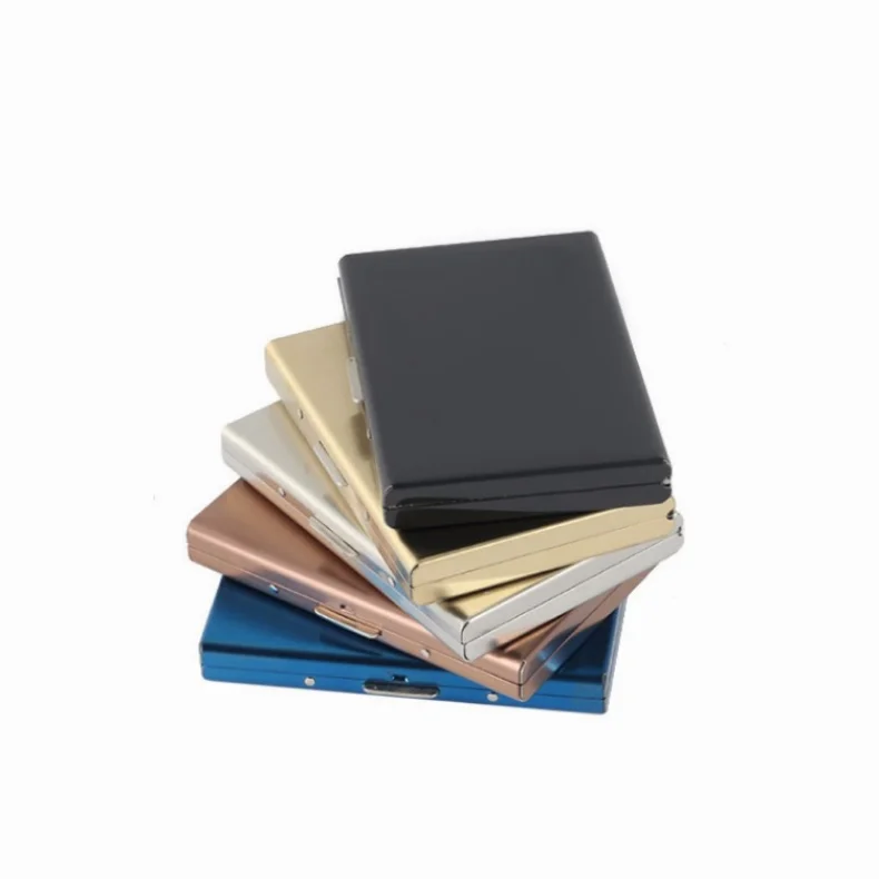 Rfid Credit Card Holder Men Minimalist Wallet Aluminium Bank Cardholder Case with Money Clip Designer Porte Carte
