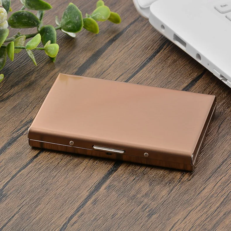 Rfid Credit Card Holder Men Minimalist Wallet Aluminium Bank Cardholder Case with Money Clip Designer Porte Carte
